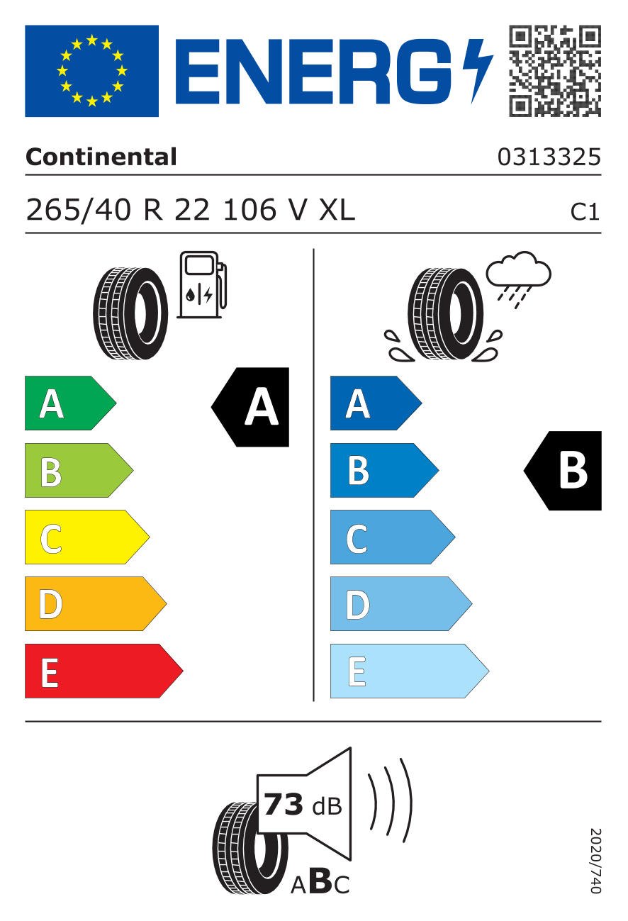 Continental CONTISPORTCONTACT 5 265/40 R22 106V