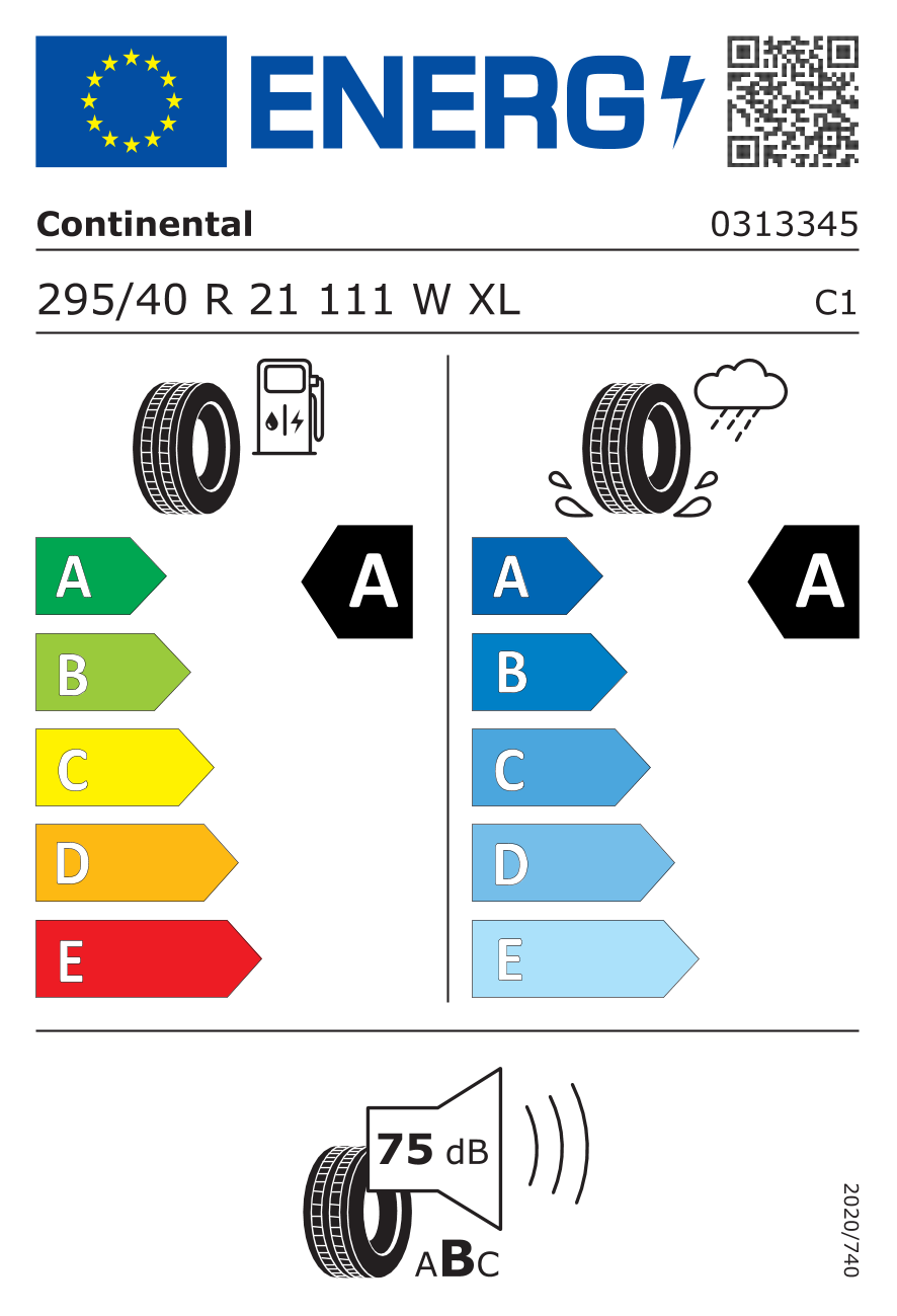 Continental SPORTCONTACT 7 295/40 R21 111W