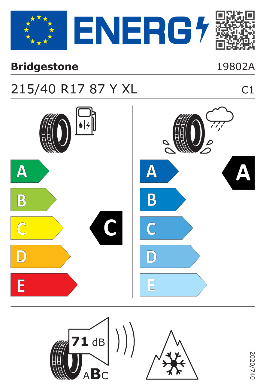 Bridgestone WEATHER CONTROL A005 EVO 215/40 R17 87Y