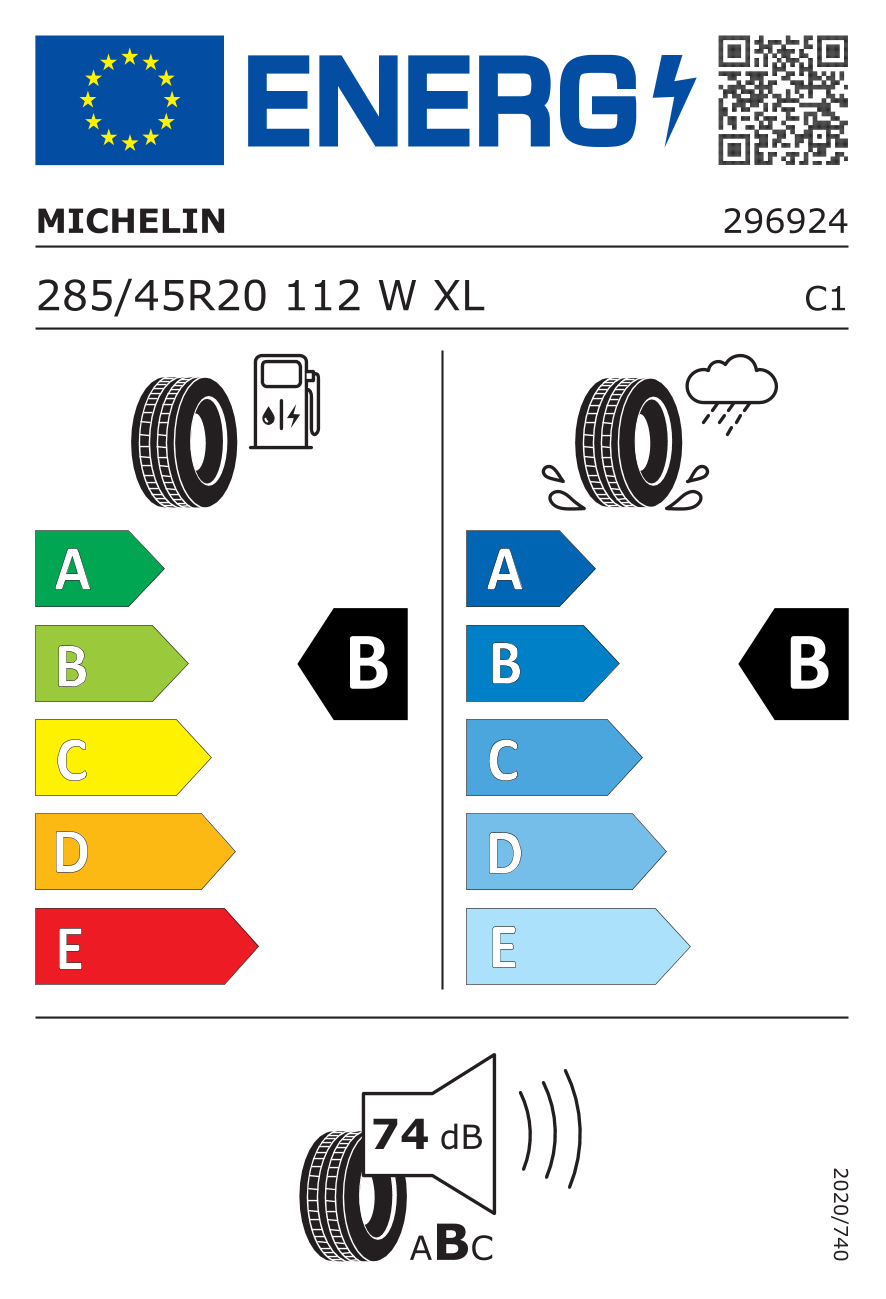 Michelin PILOT SPORT EV 285/45 R20 112W