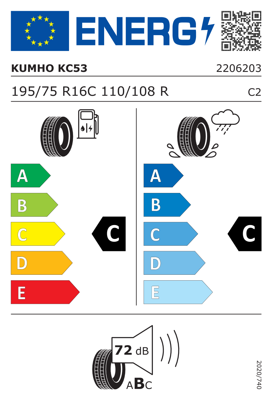 Kumho PORTRAN KC53 195/75 R16 110R