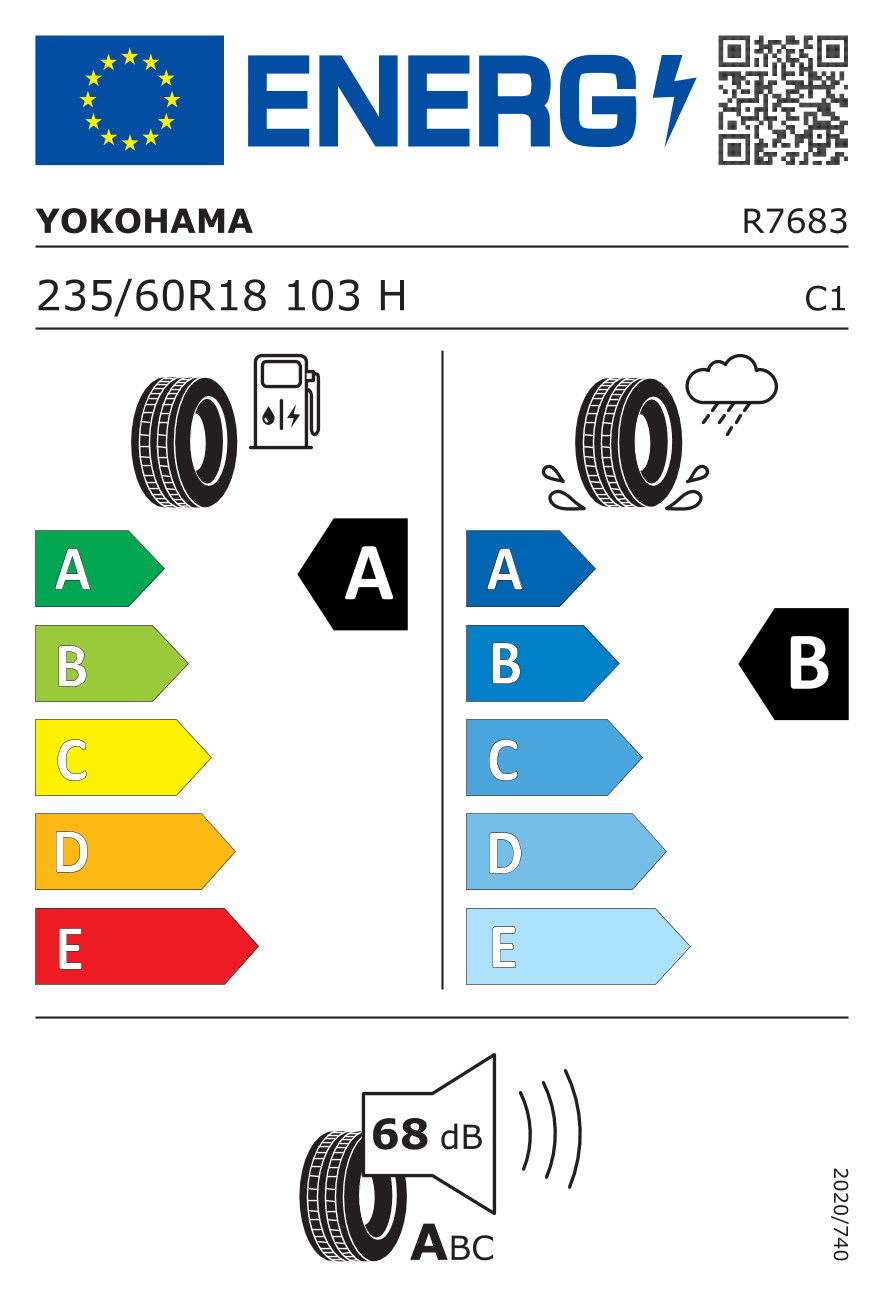 Yokohama ADVAN V61 235/60 R18 103H