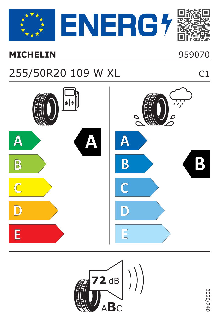Michelin PILOT SPORT EV 255/50 R20 109W