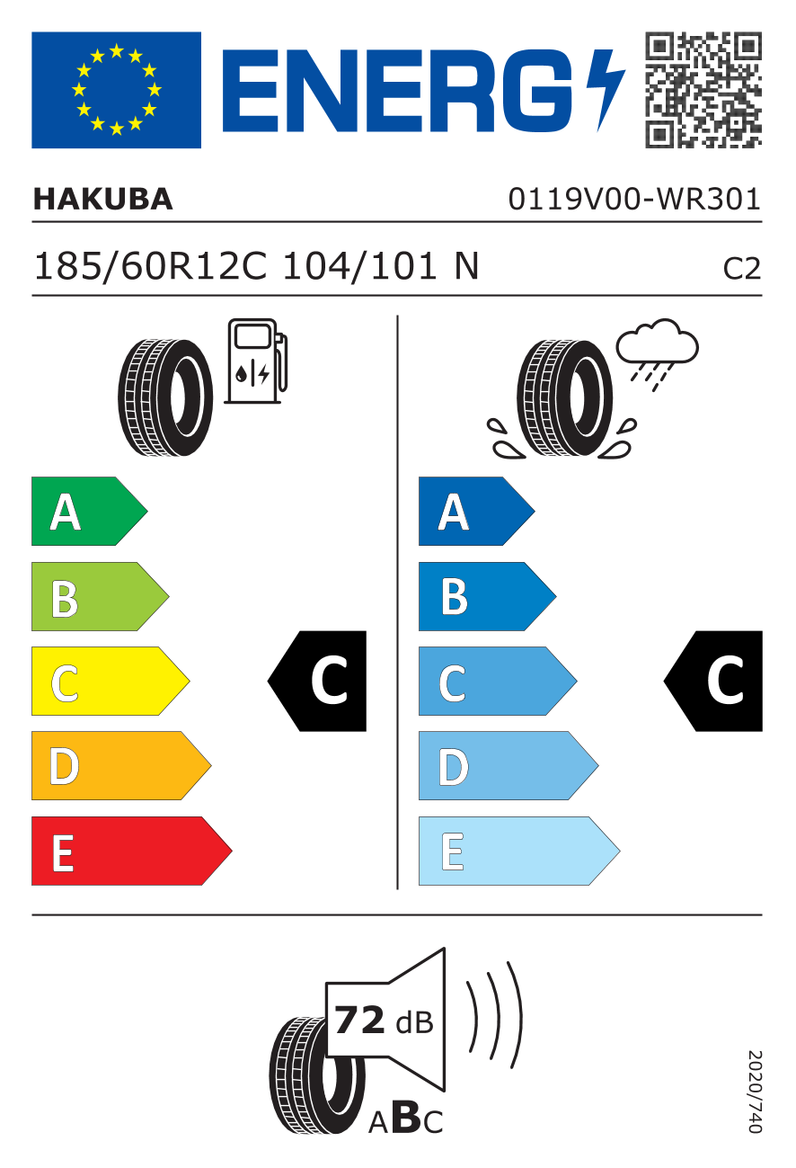  WR301 185/60 R12 104/101N