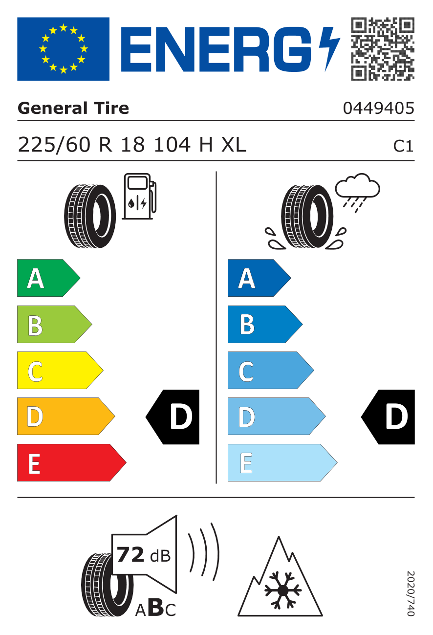 General GRABBER AT3 225/60 R18 104H