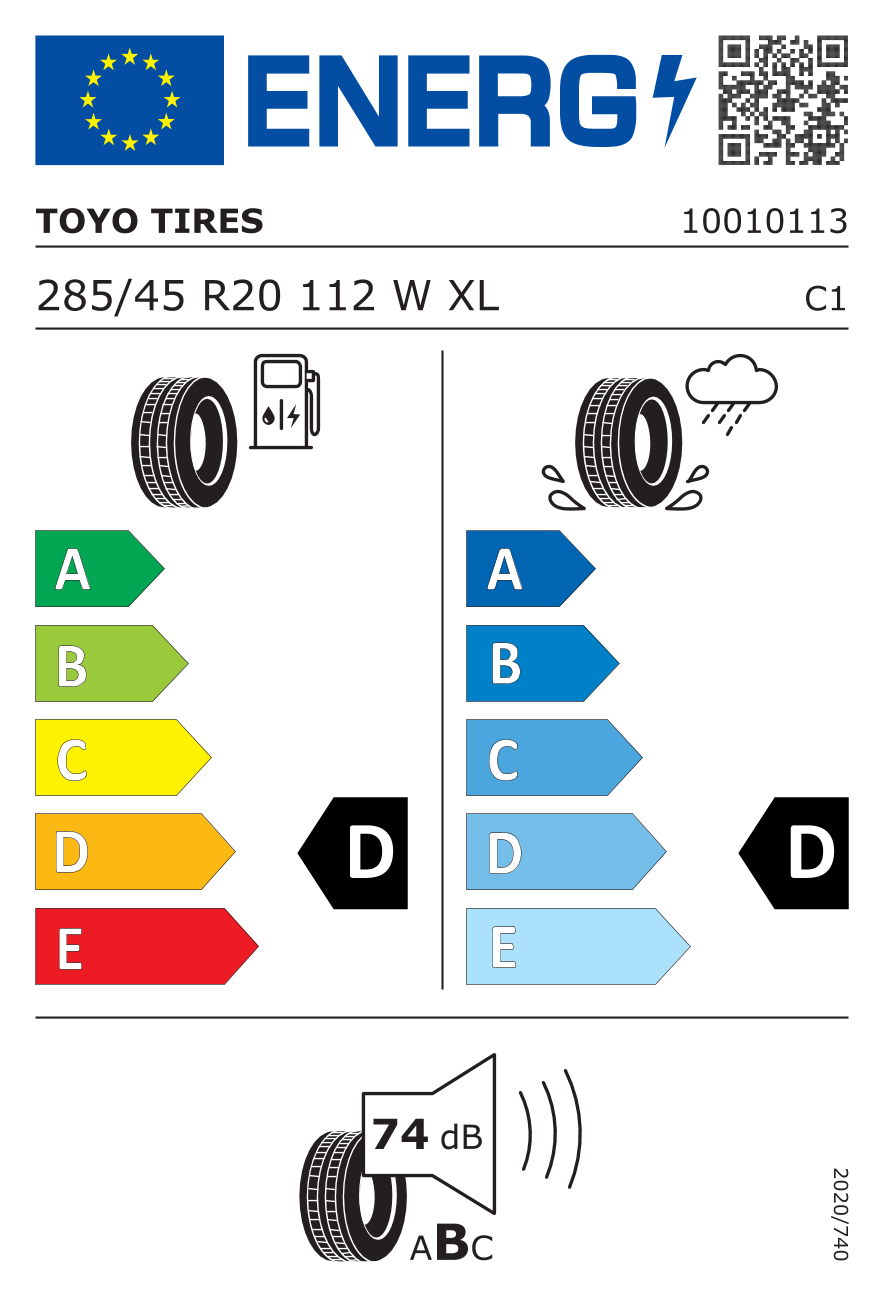 Toyo PROXES ST3 285/45 R20 112W