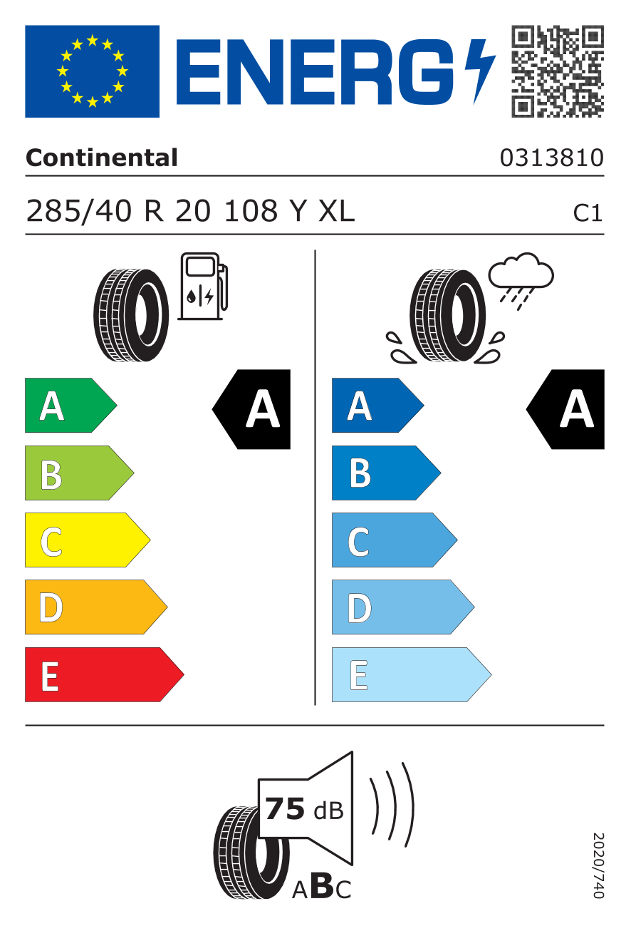  SportContact 7 XL FR R0 285/40 R20 108Y