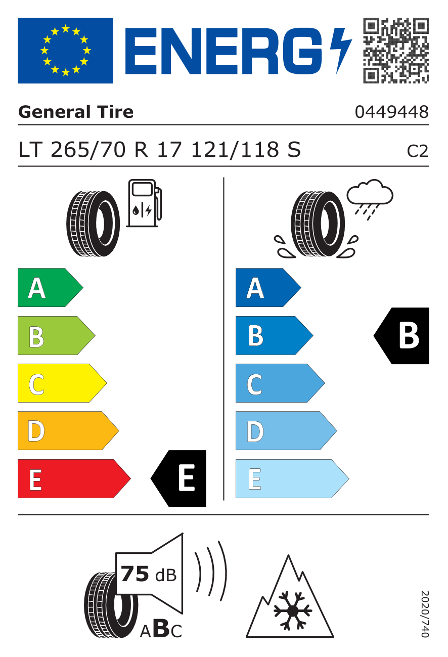 General GRABBER AT3 265/70 R17 121S