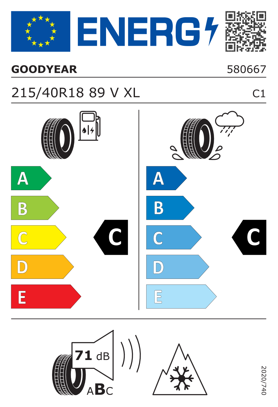 Goodyear ULTRAGRIP PERFORMANCE 3 215/40 R18 89V