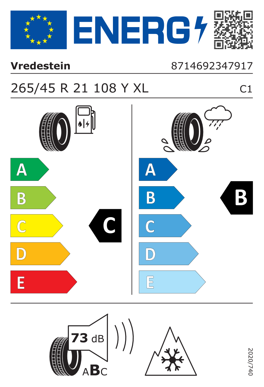 Vredestein QUATRAC PRO 265/45 R21 108Y