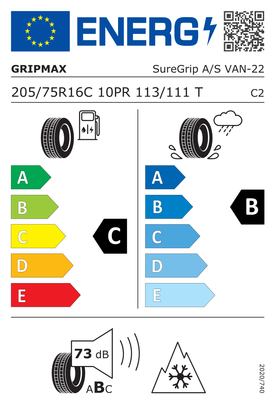 Gripmax SUREGRIP ALL SEASON VAN 205/75 R16 113T