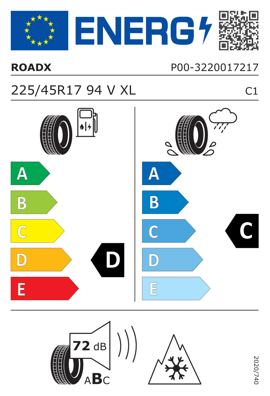  RXFROST WU01 XL FR 225/45 R17 94V