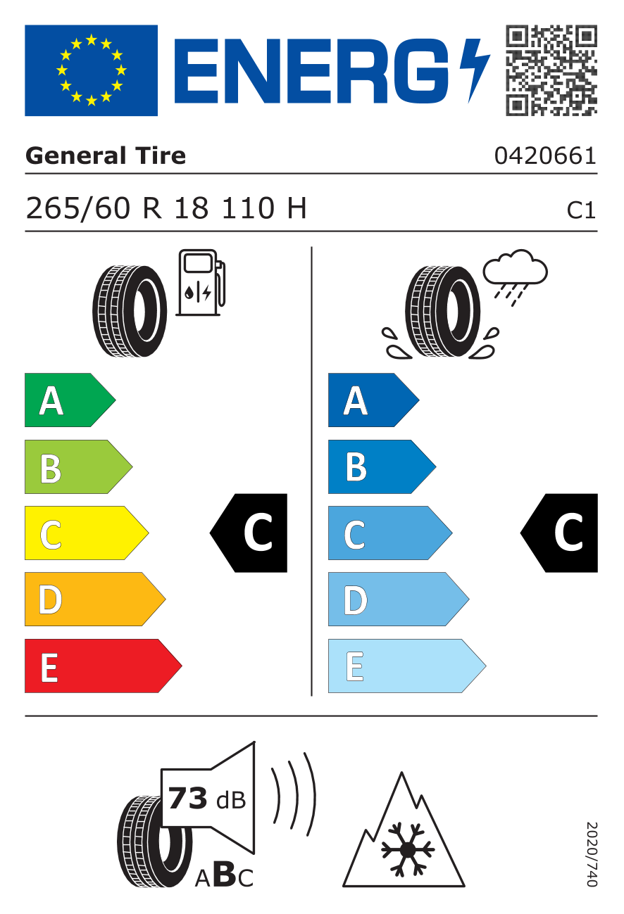 General GRABBER AT3 265/60 R18 110H