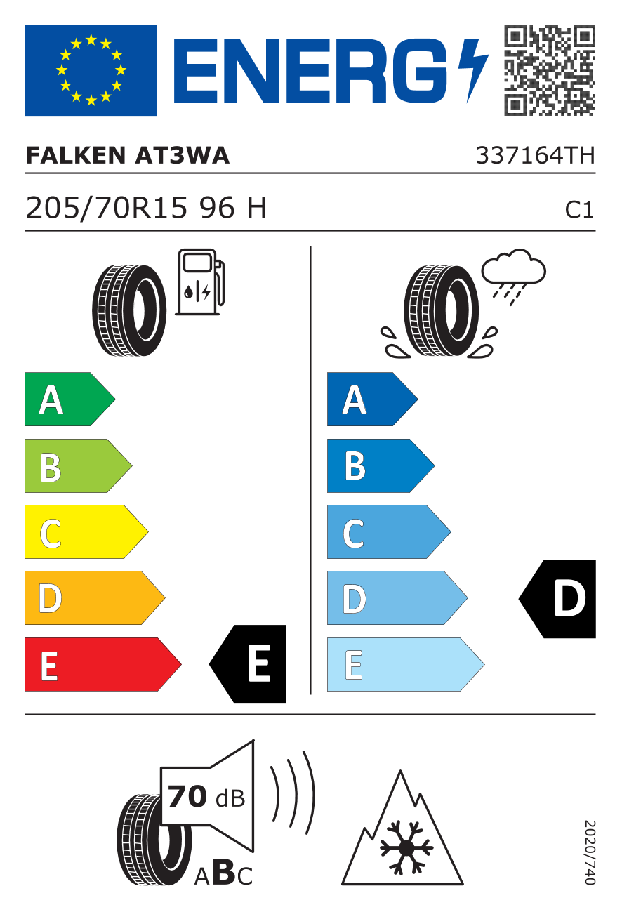  WILDPEAK A/T AT3WA 205/70 R15 96H