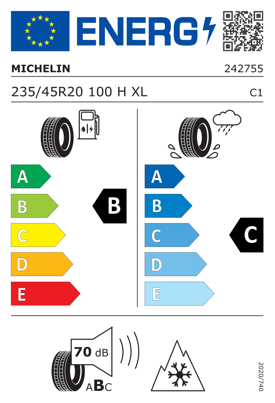 Michelin PILOT ALPIN 5 235/45 R20 100H