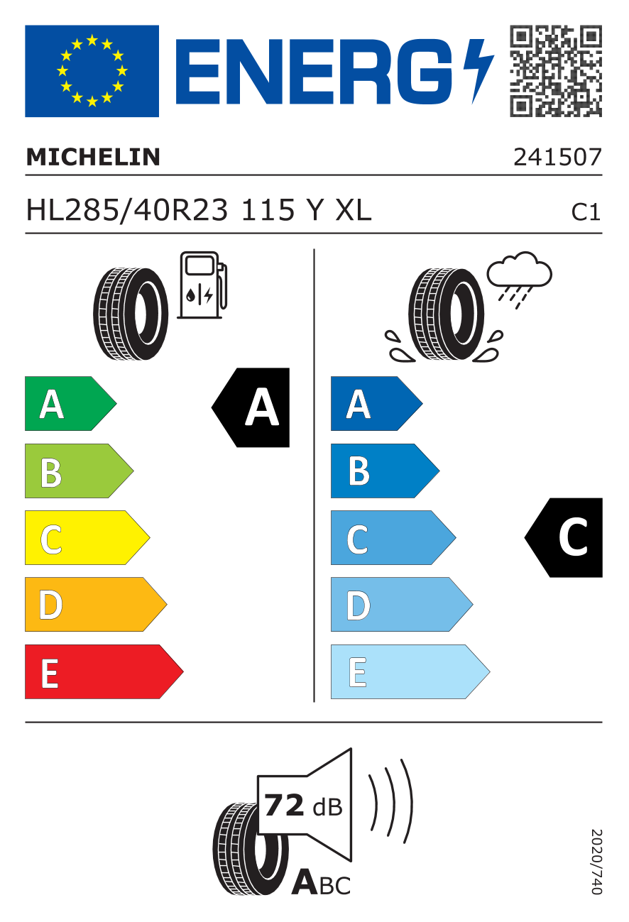  PRIMACY ALL SEASON HL LR 285/40 R23 115Y