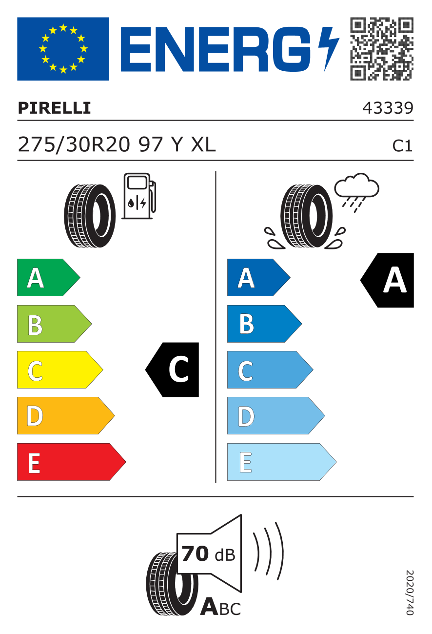  P-ZERO MS XL FR PNCS ELT T0 275/30 R20 97Y