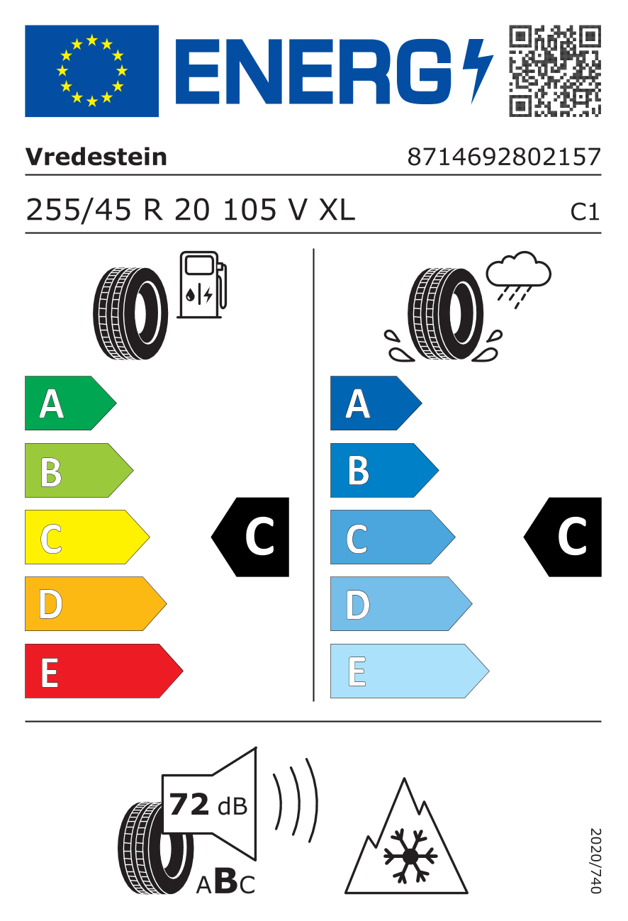 Vredestein WINTRAC PRO+ 255/45 R20 105V