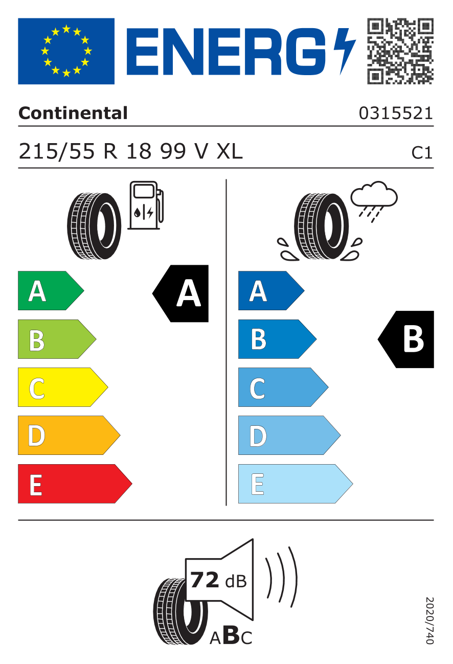  CONTI ECO CONTACT 5 215/55 R18 99V