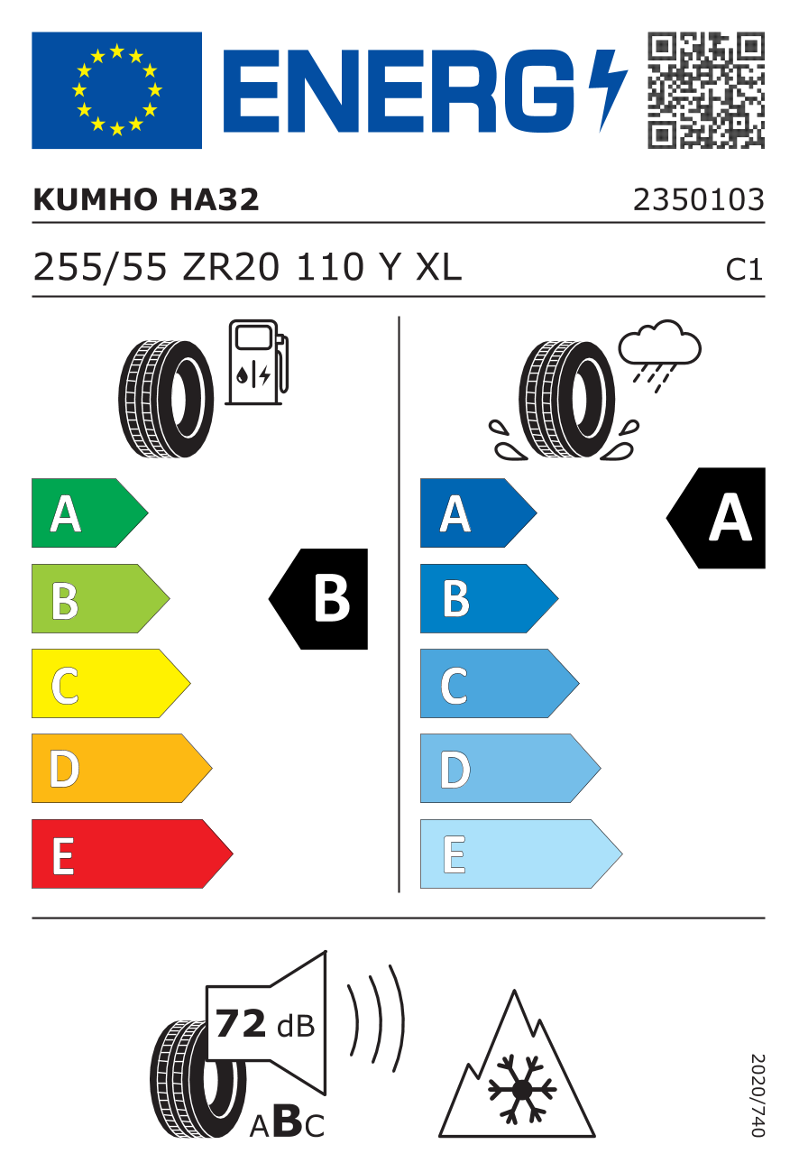 Kumho SOLUS 4S HA32 255/55 R20 110Y