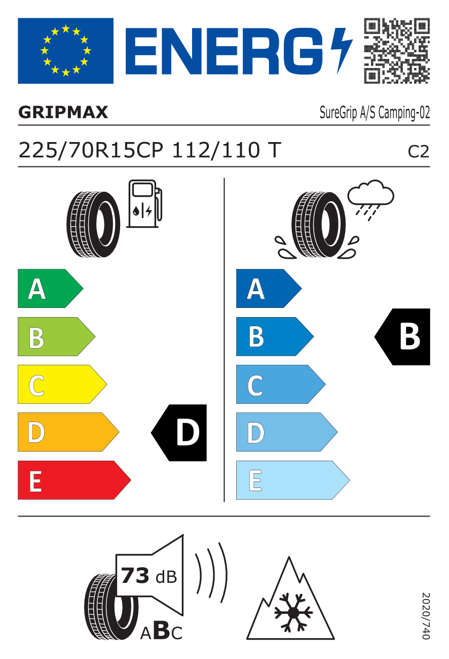 Gripmax SUREGRIP AS CAMPING 225/70 R15 112T