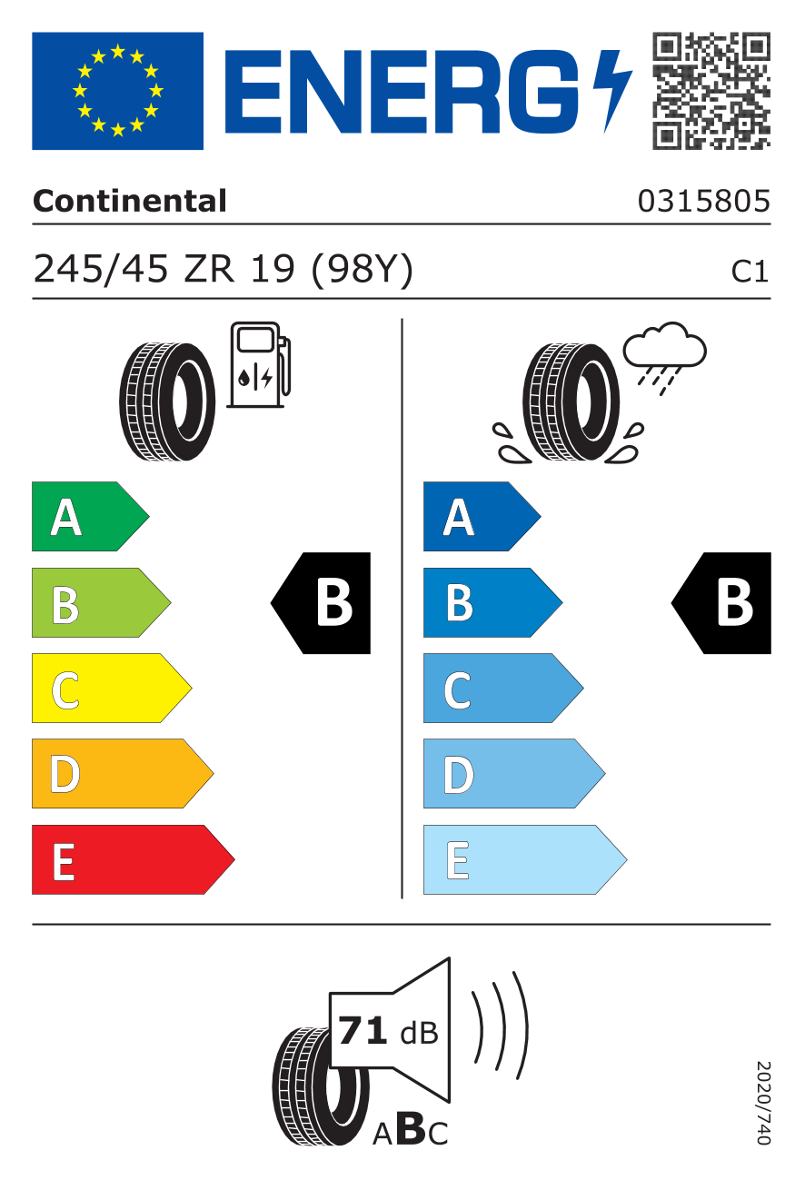  CONTI PREMIUM CONTACT 6 245/45 R19 98Y