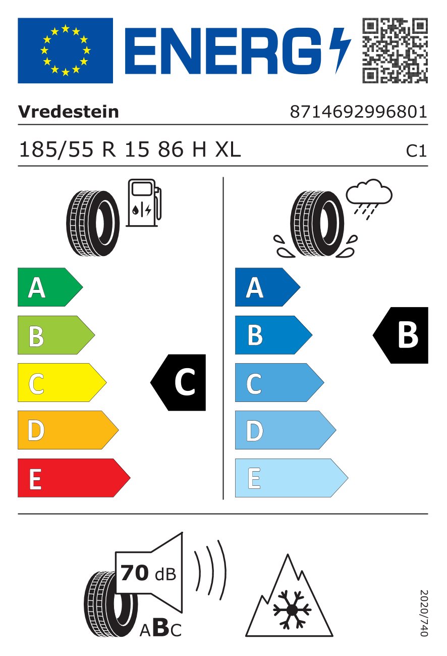Vredestein QUATRAC 185/55 R15 86H