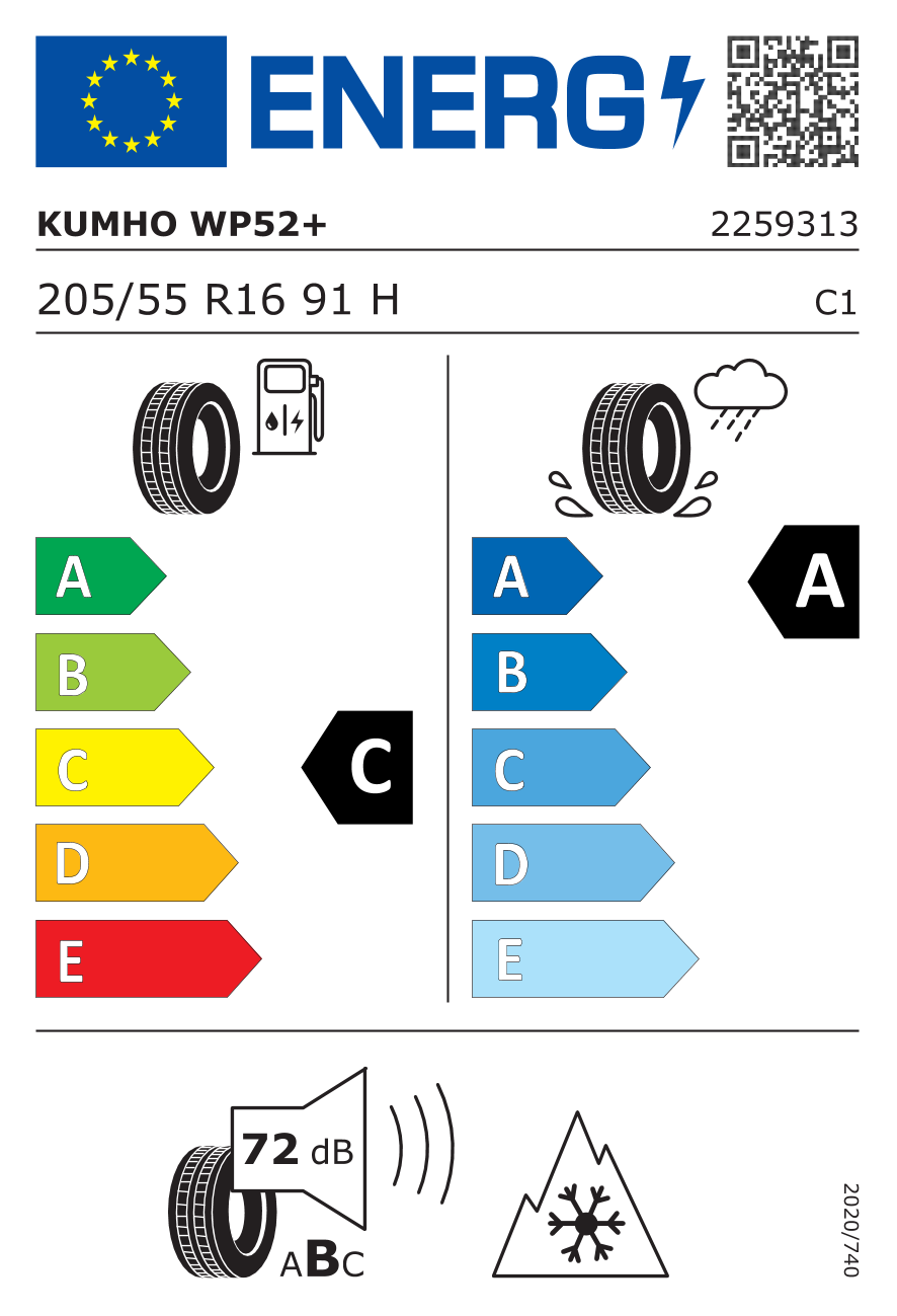  WinterCraft WP52+ 205/55 R16 91H