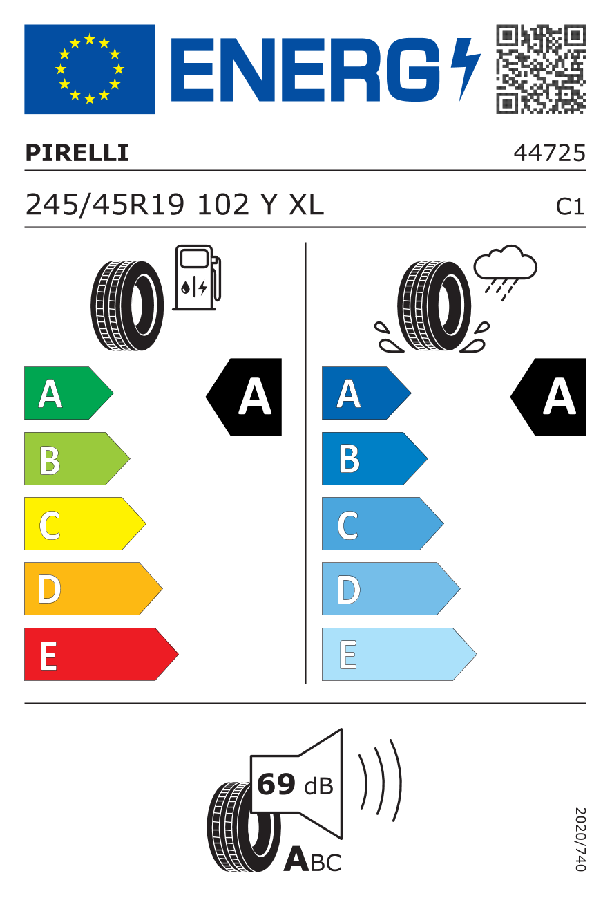  P ZERO (PZ5) XL FR ELT * 245/45 R19 102Y