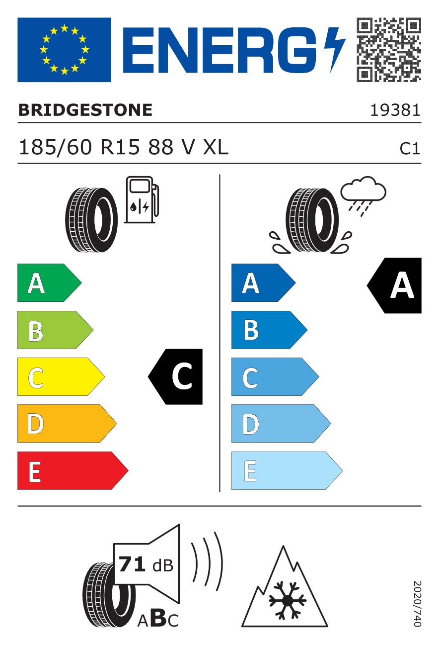 Bridgestone WEATHER CONTROL A005 EVO 185/60 R15 88V