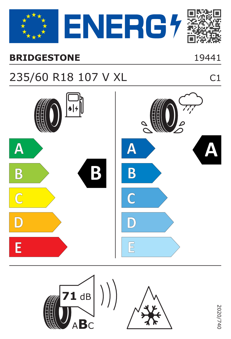 Bridgestone WEATHER CONTROL A005 EVO 235/60 R18 107V