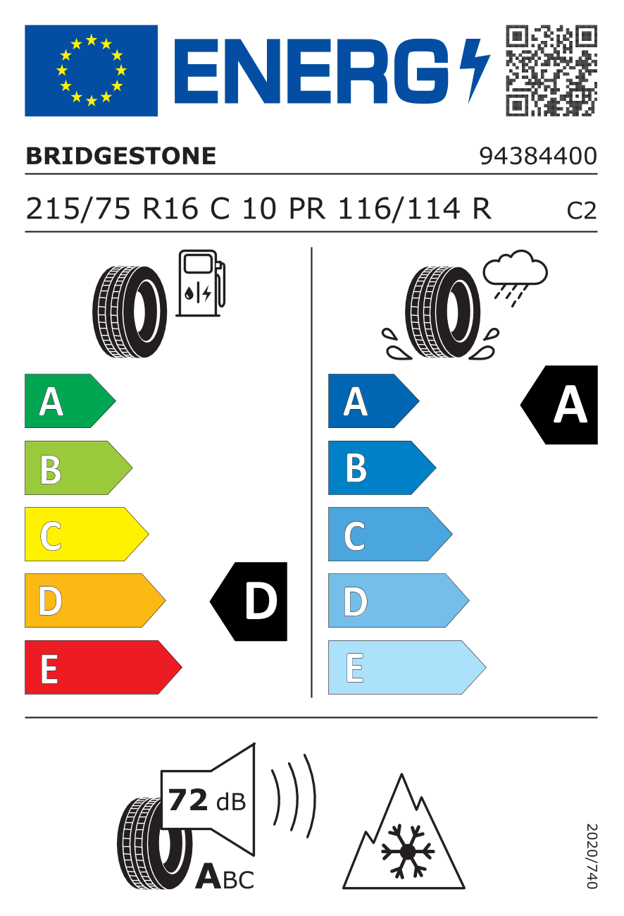 Bridgestone DURAVIS ALL SEASON 215/75 R16 116R