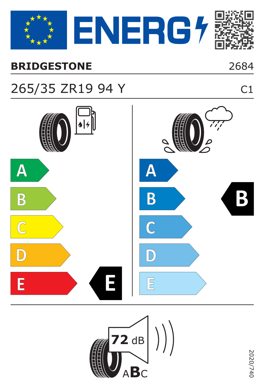 Bridgestone POTENZA RE050A 265/35 R19 94Y