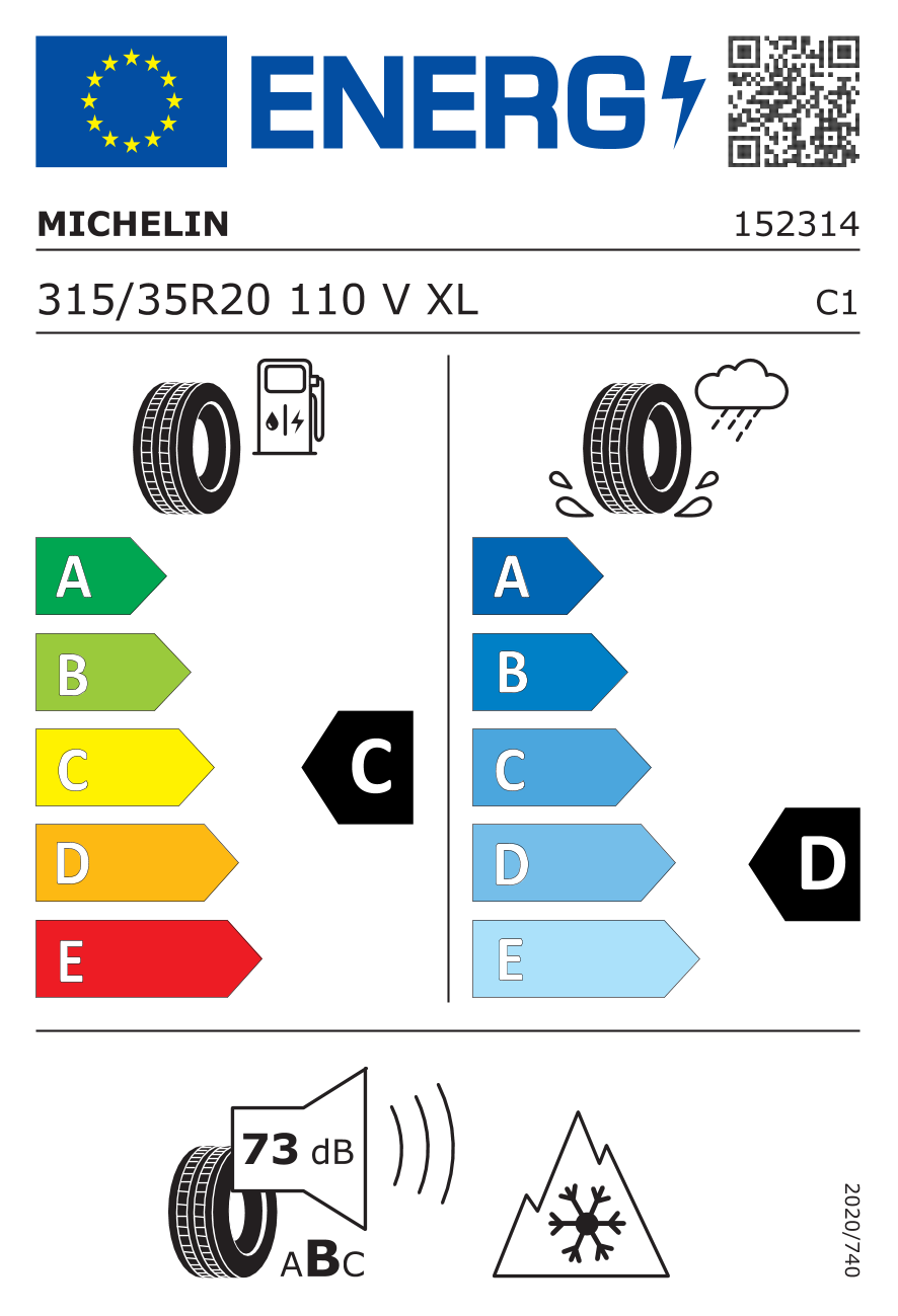 Michelin PILOT ALPIN PA4 315/35 R20 110V