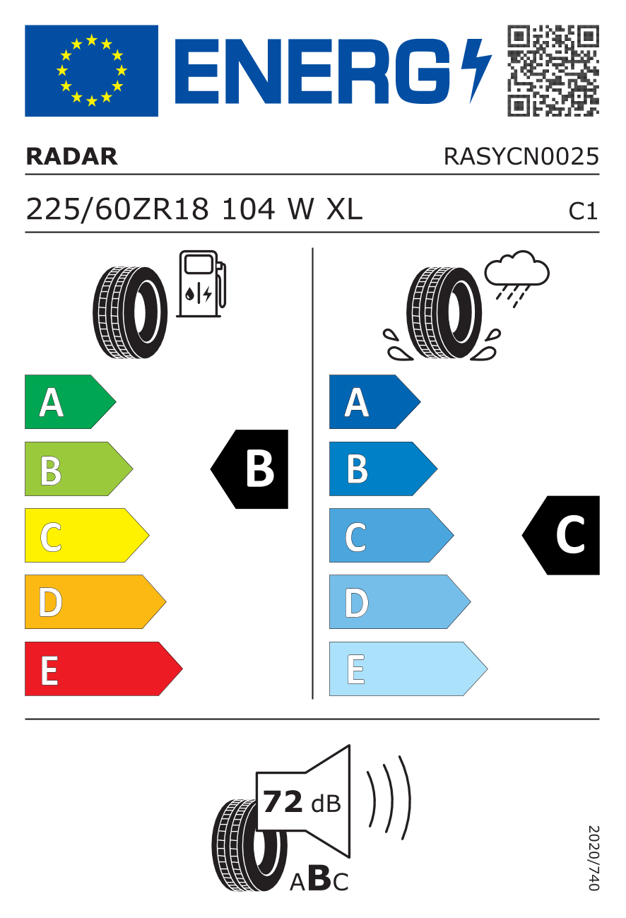 Radar RPX800+ 225/60 R18 104W