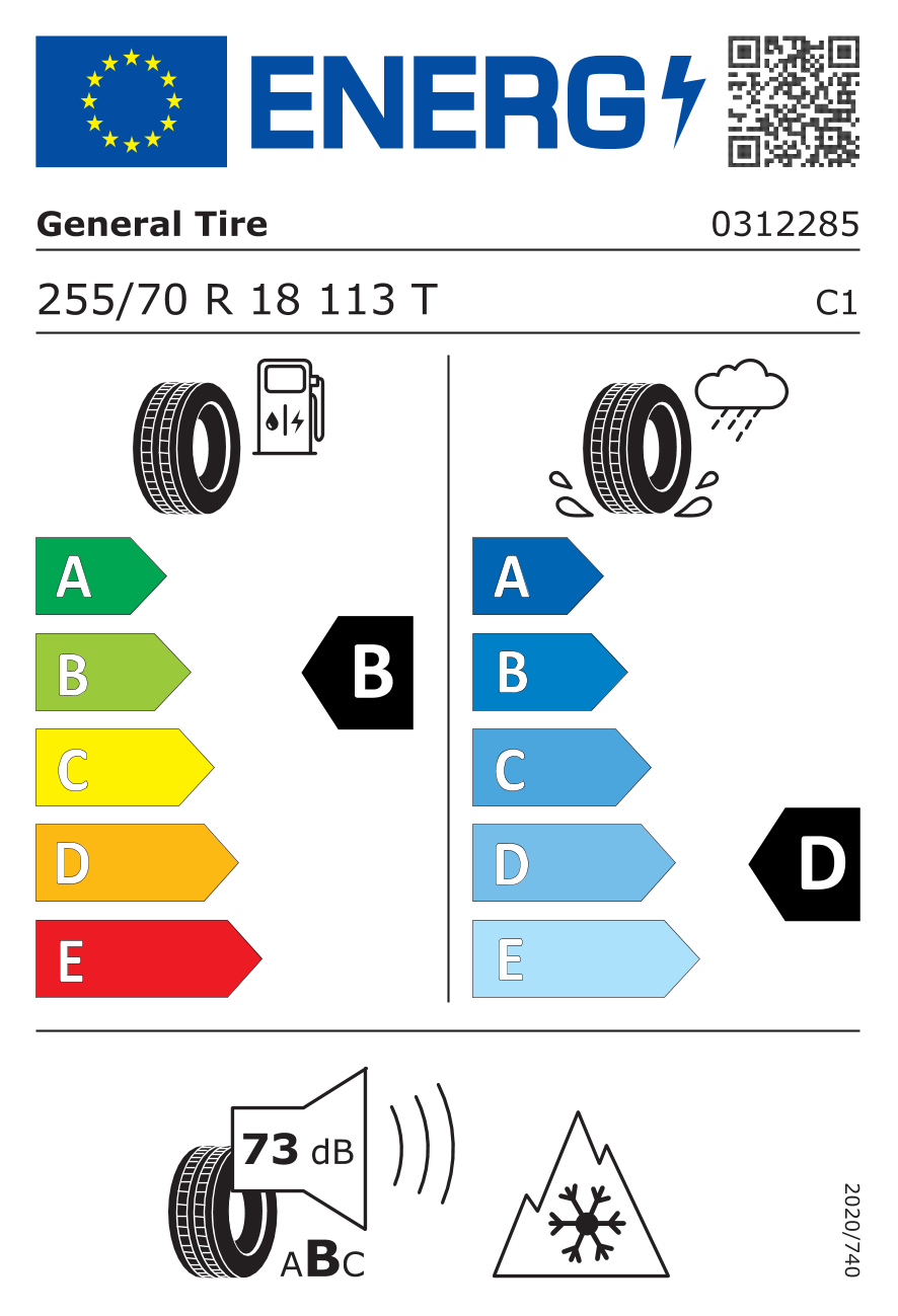 General GRABBER A/T Sport-W 255/70 R18 113T